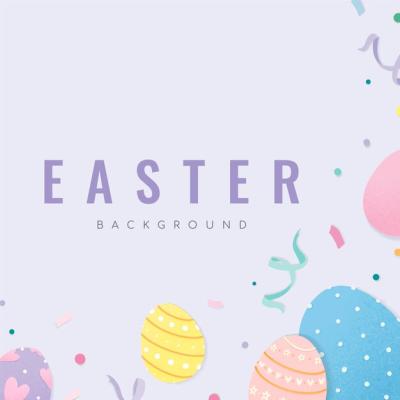 Happy Easter 2019 Background Vector for Free Download
