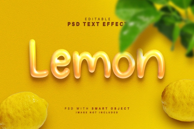 3D Lemon Text Effect – Free Download, Free Stock Photo