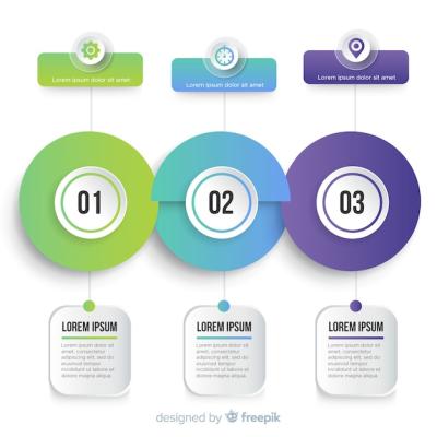 Flat Infographics Steps Collection – Free Download