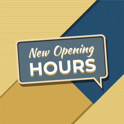 Flat New Opening Hours Sign – Free Download