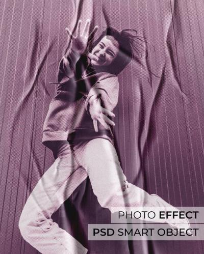 Half Tone Effect Full Shot of a Woman – Download Free Stock Photo