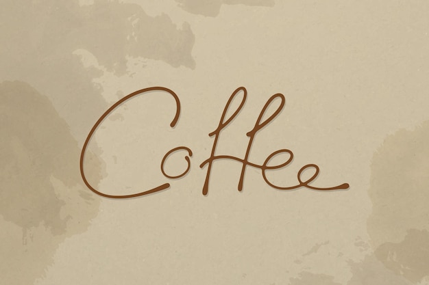 Coffee Typography on Beige Background Vector – Free Download
