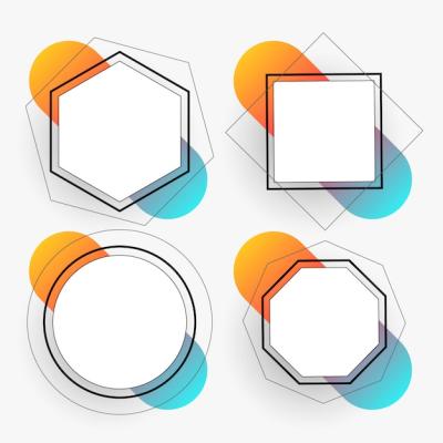 Abstract Geometric Frames Set Template – Free Download