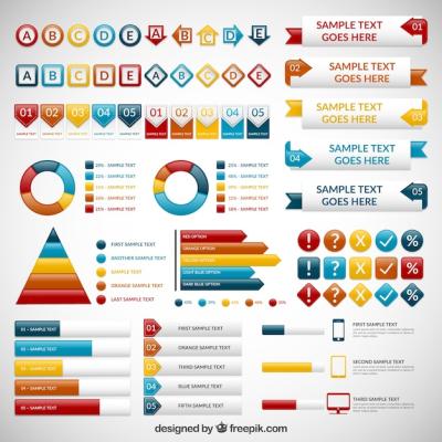 Colored Infographic Elements Vector Templates – Free Download