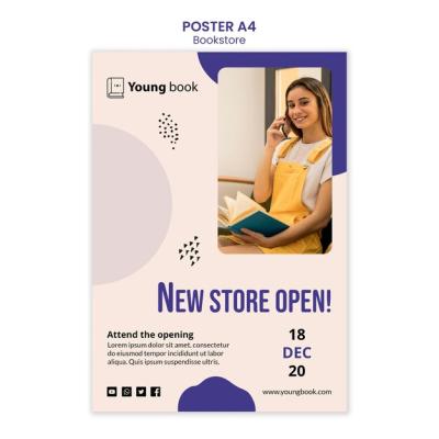Bookstore Poster Template – Free Download