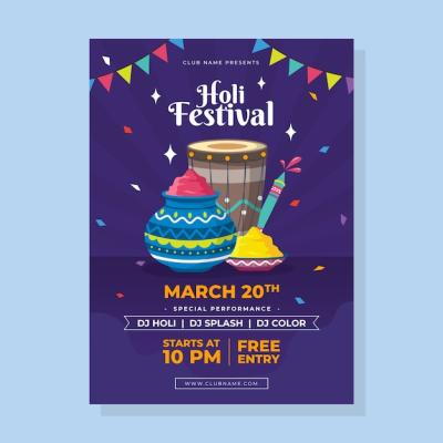 Flat Design Festival Flyer Template – Free to Download