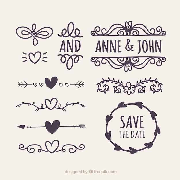 Wedding Ornaments Collection for Decoration – Free Download