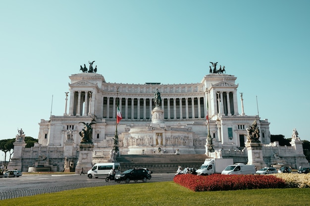 Panoramic View of the Vittorio Emanuele II Monument in Rome, Italy – Free Download