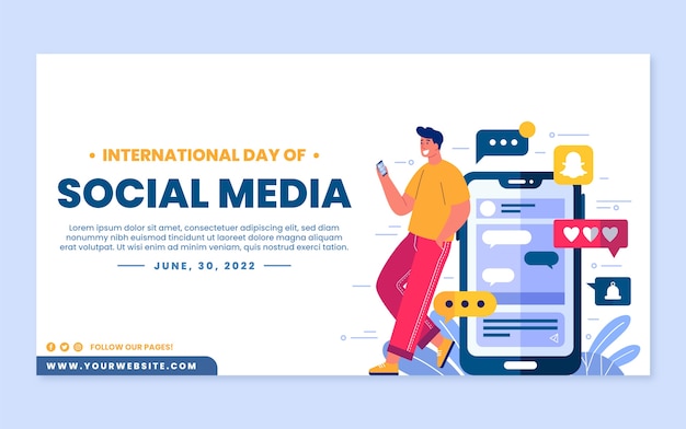 Facebook Post Template for Social Media Day – Free Download