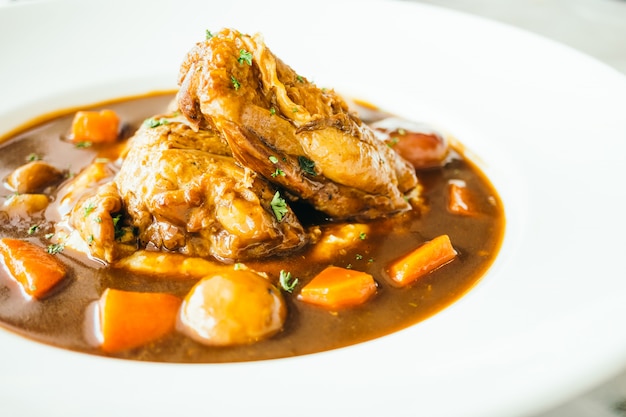 Roast Chicken with Red Wine Sauce – Download Free Stock Photo
