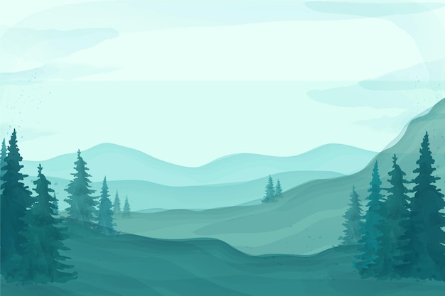 Hand Painted Nature Background – Free Download