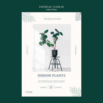 Indoor Plants Poster Template – Free to Download Stock Photo