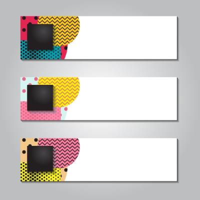 Abstract Geometric Design Banner Web Template – Free Download