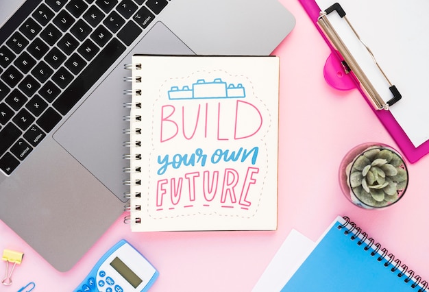 Notebook on Workspace with Message – Free Stock Photo for Download