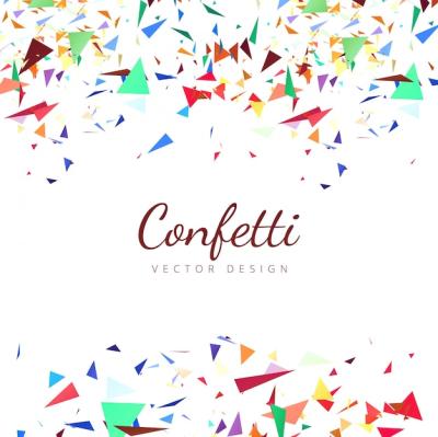 Colorful Confetti Background Illustration – Free Download