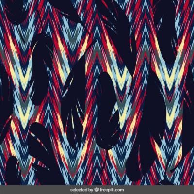 Colorful Background with Feathers – Free Download