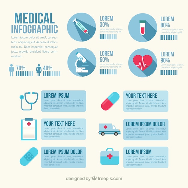 Blue Color Medical Infographic – Free to Download