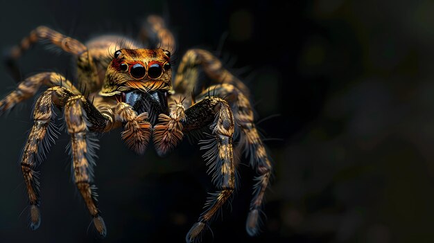 Closeup of Spider on Blurred Dark Background – Free Stock Photo for Download