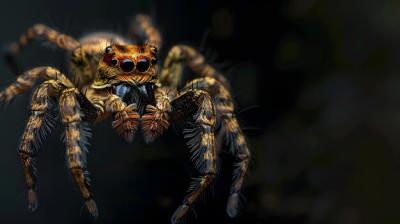 Closeup of Spider on Blurred Dark Background – Free Stock Photo for Download