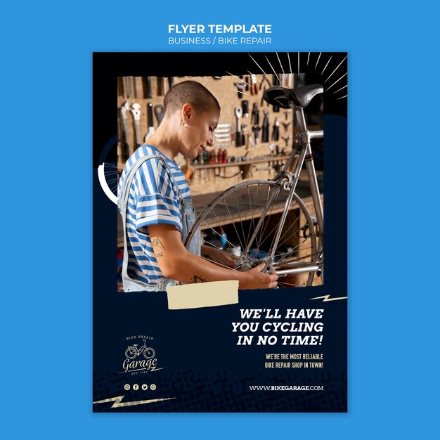 Flat Design Business Template for PSD – Free Download