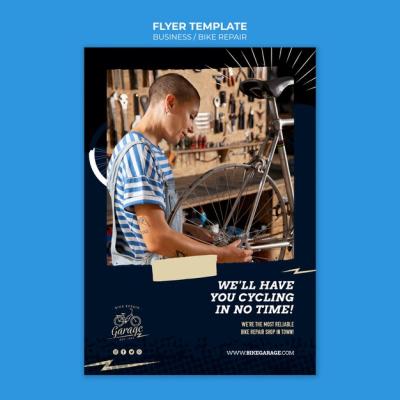 Flat Design Business Template for PSD – Free Download