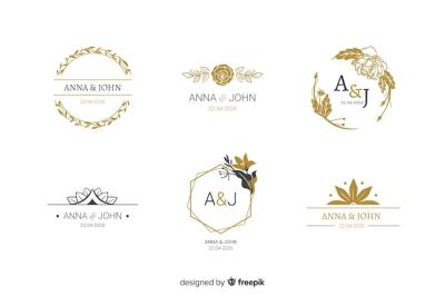 Wedding Monogram Logo Templates Collection – Free Download