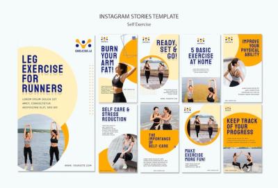 Self Exercise Social Media Stories Template – Free Download