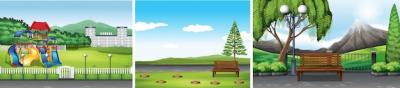 Public Park Scene Backgrounds – Free Download