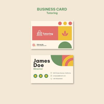 Tutoring Service Business Card Template – Free to Download