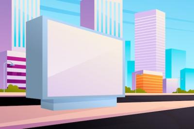 Gradient Digital Signage Illustration – Free Download