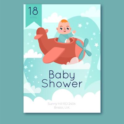 Baby Boy Shower Invitation Design – Free Download