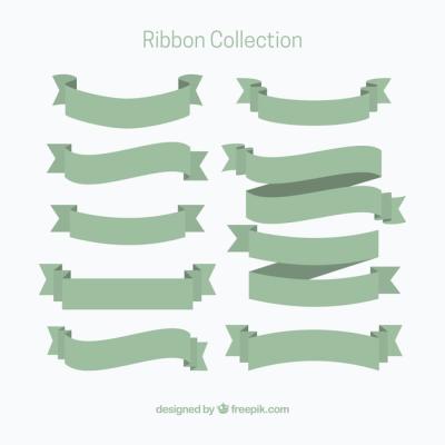 Vintage Green Ribbons Collection – Free to Download