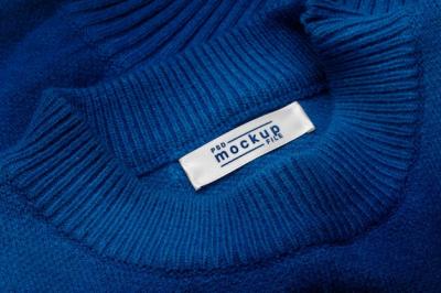 Close-Up Sweater Label Mockup – Free Stock Photo for Download
