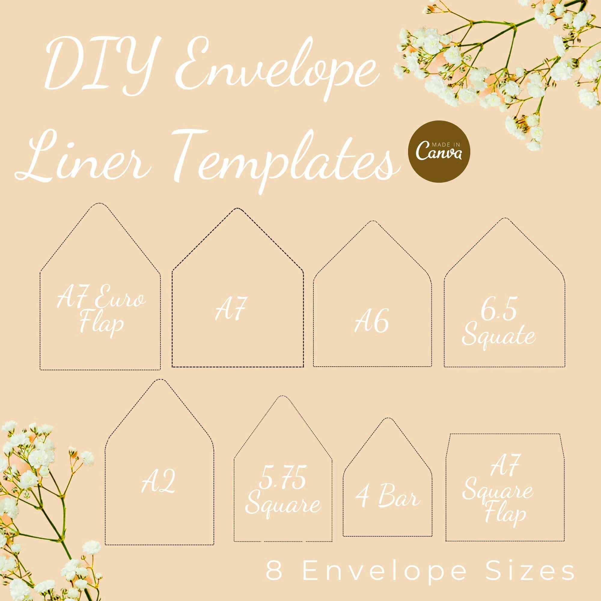 Blank A7 DIY Envelope Liner Templates on Canva Envelope Etsy UK