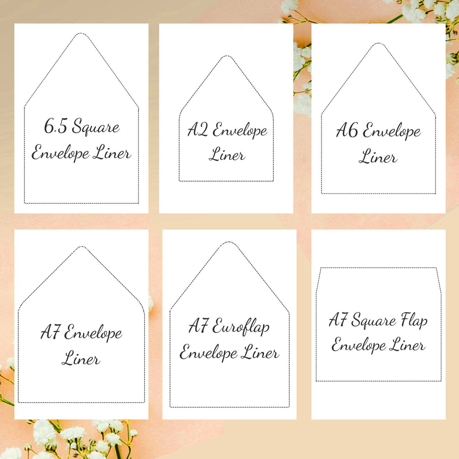 Blank A7 DIY Envelope Liner Templates on Canva Envelope Etsy