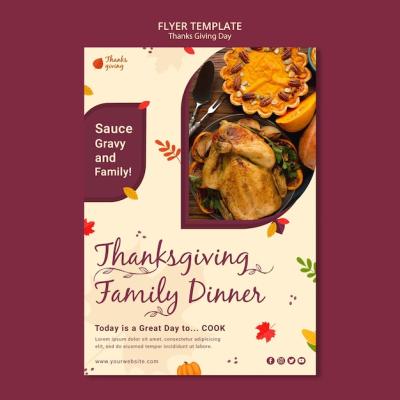 Thanksgiving Day Autumn Print Template – Free Download