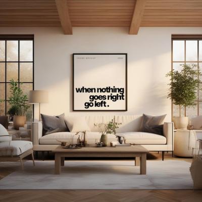 Scandinavian Interior Poster PSD Frame Mockup on White Wall – Free Download