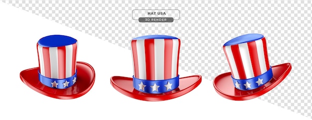 3D Render of Colorful Hat Featuring United States Flag – Free to Download