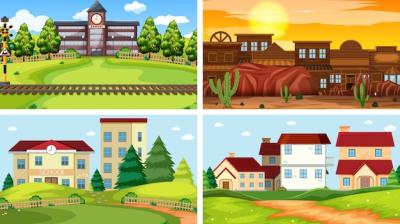 Different Scene Vector Templates – Free Download