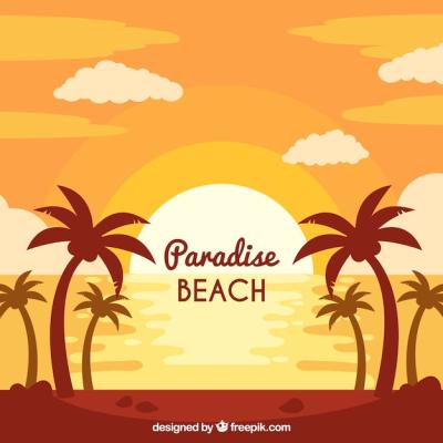 Stunning Sunset Beach Landscape | Free Download