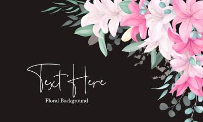 Hand Drawn Lily Flower Background – Free Stock Photo for Download
