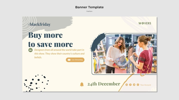 Horizontal Banner for Fashion Sales – Download Free Stock Photo