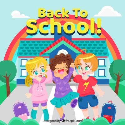 Happy Students Back to School Background – Free Download