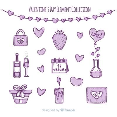 Valentine’s Day Element Collection – Free to Download for Your Projects
