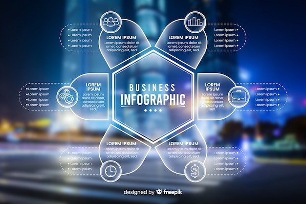 Business Infographic Template with Photo – Free Download