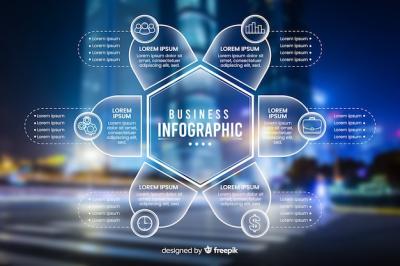 Business Infographic Template with Photo – Free Download