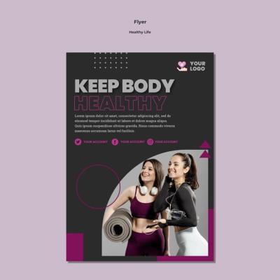 Healthy Life Flyer Template – Free Download, Download Free Stock Photo