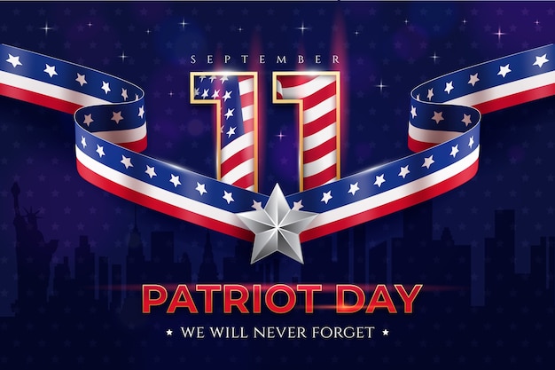 Realistic Background for 9/11 Patriot Day Celebration – Free Stock Photo Download