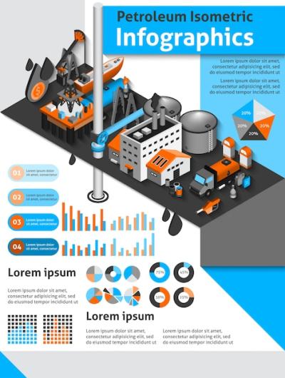 Petroleum Isometric Infographics – Download Free Stock Photo