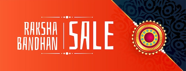 Raksha Bandhan Sale Banner with Beautiful Rakhi Design – Free Download